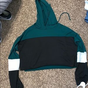 long sleeve cropped hoodie